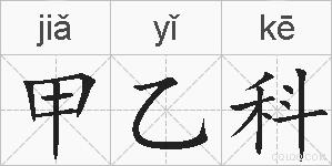 甲乙科的拼音