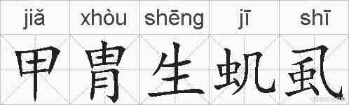 甲胄生虮虱的拼音