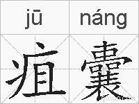 疽囊的拼音