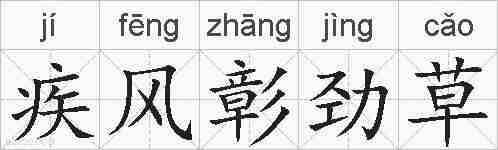 疾风彰劲草的拼音