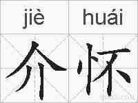 介怀的拼音