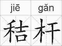 秸杆的拼音