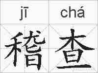 稽查的拼音