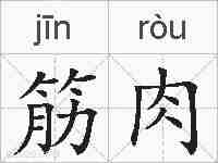 筋肉的拼音