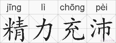 精力充沛的拼音