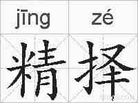 精择的拼音