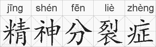 精神分裂症的拼音