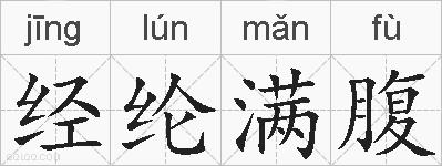 经纶满腹的拼音