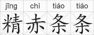 精赤条条的拼音