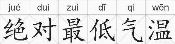 绝对最低气温的拼音