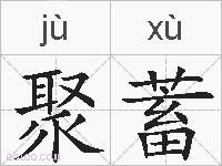 聚蓄的拼音