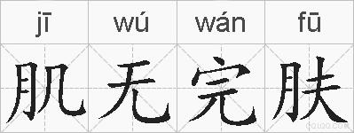 肌无完肤的拼音
