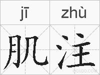 肌注的拼音
