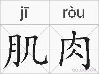 肌肉的拼音