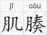 肌腠的拼音
