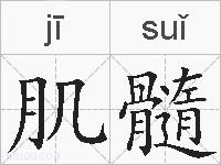 肌髓的拼音