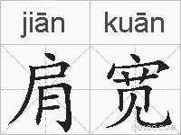 肩宽的拼音