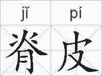 脊皮的拼音