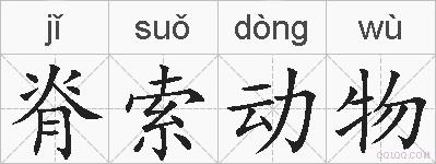 脊索动物的拼音