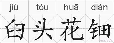 臼头花钿的拼音