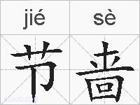 节啬的拼音