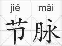 节脉的拼音