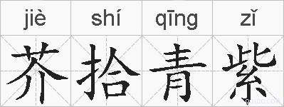 芥拾青紫的拼音