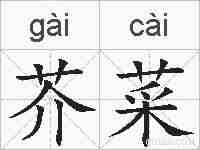 芥菜的拼音