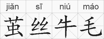 茧丝牛毛的拼音