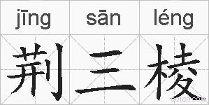 荆三棱的拼音