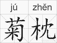 菊枕的拼音