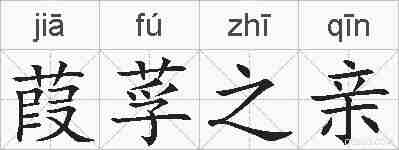 葭莩之亲的拼音