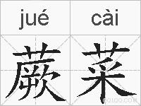 蕨菜的拼音