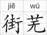 街芜的拼音