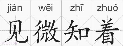 见微知着的拼音