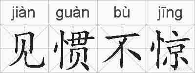 见惯不惊的拼音