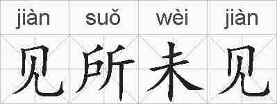 见所未见的拼音