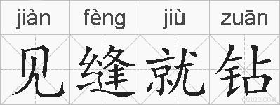 见缝就钻的拼音