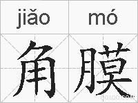 角膜的拼音