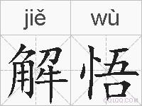 解悟的拼音