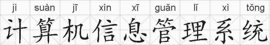 计算机信息管理系统的拼音