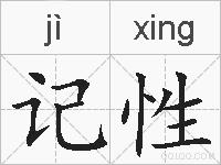 记性的拼音