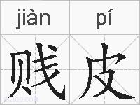 贱皮的拼音