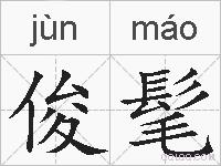 俊髦的拼音