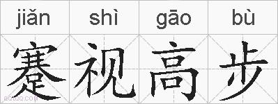 蹇视高步的拼音