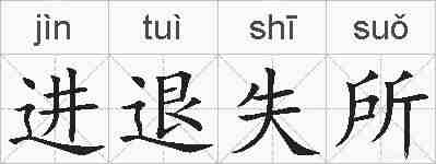 进退失所的拼音