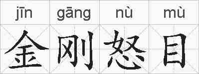 金刚怒目的拼音