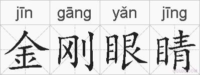 金刚眼睛的拼音