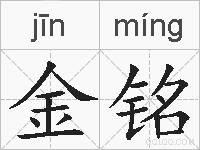 金铭的拼音