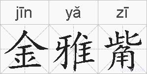 金雅觜的拼音